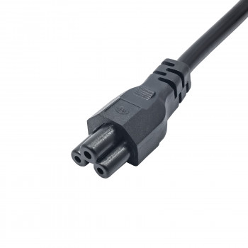 Akyga AK-NB-08A Cable de alimentación para portátil CEE 7/7 a IEC C5, CCA 3x0,5 mm², 1 m, negro