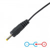 Akyga AK-DC-02 Cable de alimentación USB-A conector macho a DC 2,5 x 0,7 mm conector macho, 0,8 m, negro