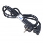 Akyga AK-NB-02A Cable de alimentación para fuentes de alimentación de portátil Dell, CEE 7/7 a 3 pines plano, 3x 0,5 mm², 1,5 m, negro