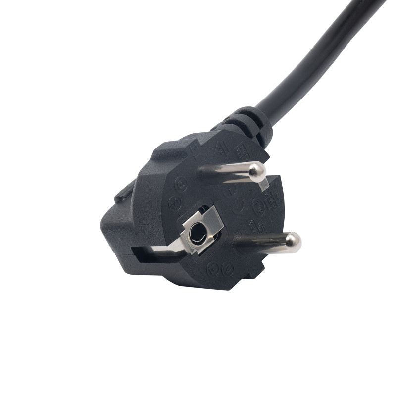 Akyga AK-NB-02A Cable de alimentación para fuentes de alimentación de portátil Dell, CEE 7/7 a 3 pines plano, 3x 0,5 mm², 1,5 m, negro