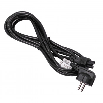 Akyga AK-NB-10A Cable de alimentación CEE 7/7 a IEC C5, CCA 3x0,5 mm², 3 m, negro