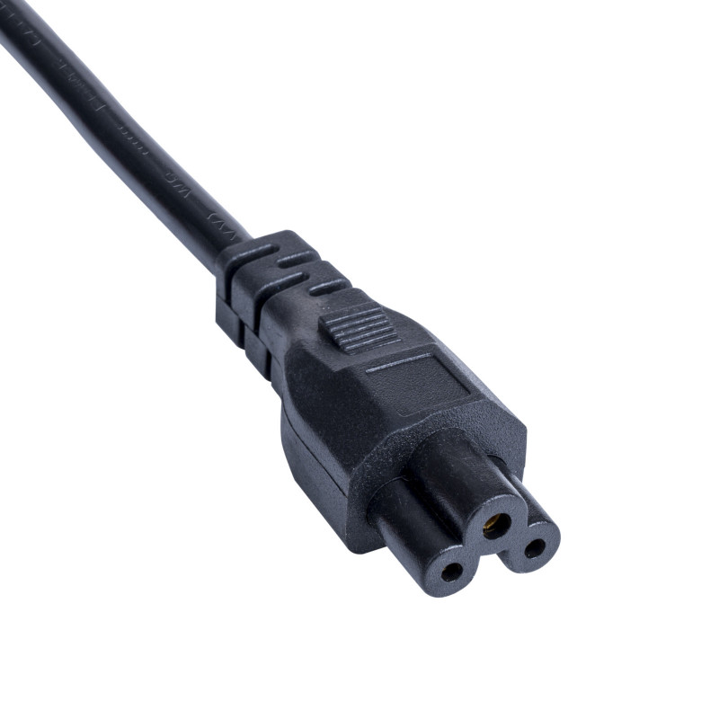 Akyga AK-NB-10A Cable de alimentación CEE 7/7 a IEC C5, CCA 3x0,5 mm², 3 m, negro