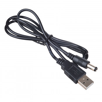 Akyga AK-DC-04 Cable de alimentación USB-A conector macho a DC 5,5 x 2,5 mm conector macho, 0,8 m, negro
