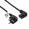 Akyga AK-PC-02C Cable de alimentación CEE 7/7 a IEC C13 acodado 90°, cobre 3x0,75 mm², 1,5 m, negro