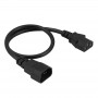 Akyga AK-PC-14A Cable alargador de alimentación IEC C14 a IEC C13, 3x 0,5 mm², 0,5 m, negro