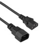 Akyga AK-PC-14A Cable alargador de alimentación IEC C14 a IEC C13, 3x 0,5 mm², 0,5 m, negro