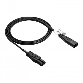 Akyga AK-RD-08A Cable alargador de alimentación IEC C8 a IEC C7, 2x 0,5 mm², 1,5 m, negro