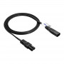 Akyga AK-RD-08A Cable alargador de alimentación IEC C8 a IEC C7, 2x 0,5 mm², 1,5 m, negro