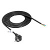 Akyga AK-OT-01S Cable de alimentación CEE 7/7 con extremo abierto, 3x 1,5 mm² cobre, 1,5 m, negro