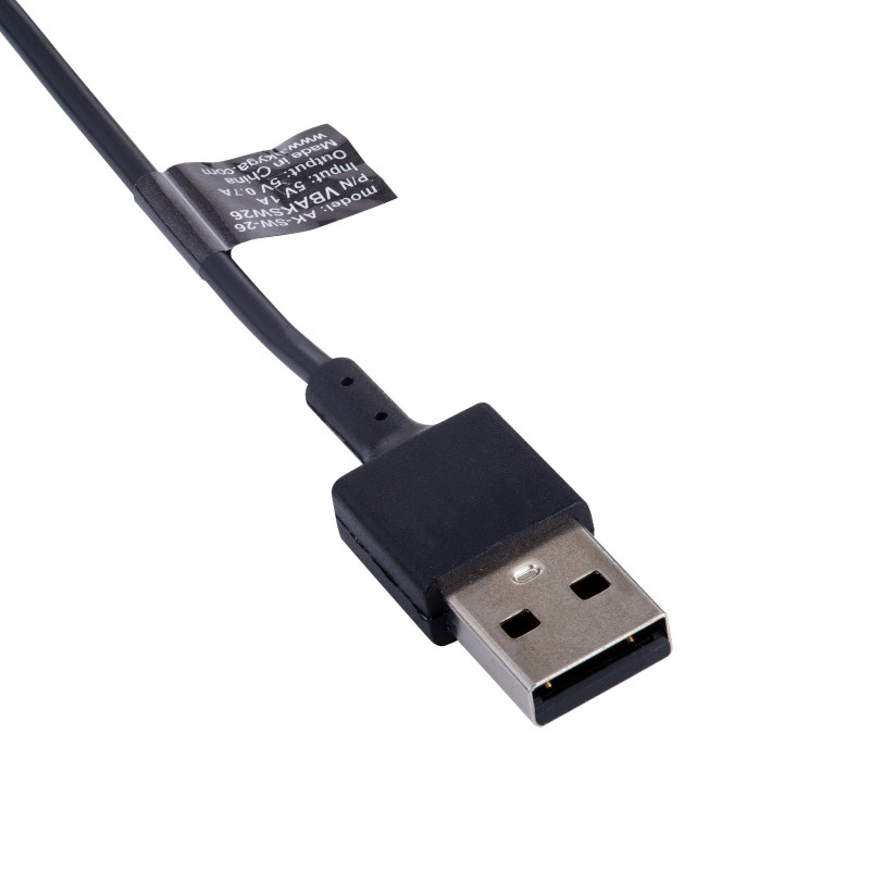 Akyga AK-SW-26 Soporte de carga magnético para Fitbit Versa 3 / Sense, USB-A, 1 m