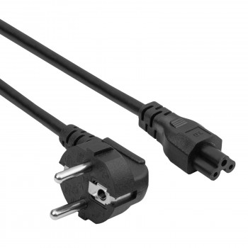 Akyga AK-NB-10C Cable de alimentación para portátil CEE 7/7 a IEC C5, 3x 0,75 mm² cobre, 3 m, negro