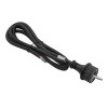 Akyga AK-OT-02S Cable de alimentación de goma CEE 7/7 con extremo abierto, H05RR-F 3x 1,5 mm², 1,8 m, negro