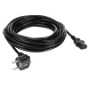 Akyga AK-PC-06S Cable de alimentación CEE 7/7 (Schuko) a IEC C13, cobre 3 x 1,5 mm², 3 m, negro