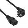 Akyga AK-UP-01S cable de alimentación de servidor CEE 7/7 (Schuko) a IEC C19, cobre 3 x 1,5 mm², 16 A, 1,8 m, negro