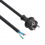 Akyga AK-OT-03S cable de alimentación de goma CEE 7/7 con extremo abierto, H05RR-F 3x 1,5 mm², 3 m, negro