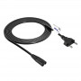 Akyga AK-RD-02A cable de alimentación CEE 7/16 (Europlug) a IEC C7 (ocho), CCA 2 x 0,5 mm², 3 m, negro