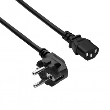 Akyga AK-PC-106A cable de alimentación CEE 7/7 (Schuko) a IEC C13, CCA 3 x 0,75 mm², 3 m, negro