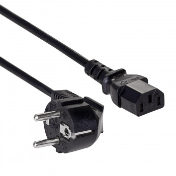 Akyga AK-PC-01A cable de alimentación CEE 7/7 (Schuko) a IEC C13, CCA 3 x 0,5 mm², 1,5 m, negro