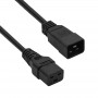 Akyga AK-UP-03S cable alargador de alimentación de servidor IEC C20 a IEC C19, cobre 3 x 1,5 mm², 16 A, 1,8 m, negro