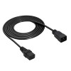 Akyga AK-UP-03S cable alargador de alimentación de servidor IEC C20 a IEC C19, cobre 3 x 1,5 mm², 16 A, 1,8 m, negro