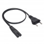 Akyga AK-RD-04A cable de alimentación CEE 7/16 (Europlug) a IEC C7 (ocho), CCA 2 x 0,5 mm², 0,5 m, negro