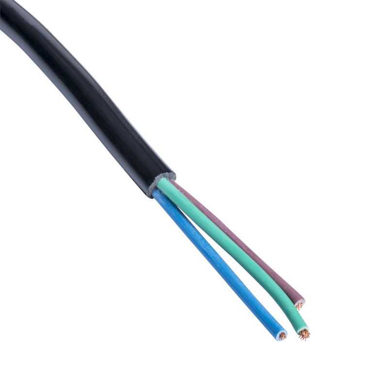 Akyga AK-OT-01P cable de alimentación con extremo abierto CEE 7/7 (Schuko), cobre 3 x 1 mm², 1,5 m, negro