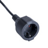 Akyga AK-PC-13A cable adaptador de alimentación IEC C14 a CEE 7/3 (Schuko) conector hembra, cobre 3 x 0,75 mm², 1 m, negro