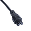 Akyga AK-AG-02A cable de alimentación UK BS 1363 (tipo G) a IEC C5 (trébol), CCA 3 x 0,5 mm², 1,5 m, negro