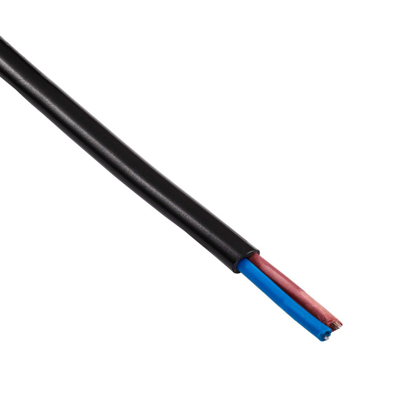 Akyga AK-OT-04A cable de alimentación con extremo abierto CEE 7/16 (Europlug), cobre 2 x 0,5 mm², 1,5 m, negro
