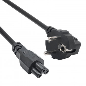 Akyga AK-NB-08C cable de alimentación para portátil CEE 7/7 a IEC C5, 3x 0,75 mm² cobre, 1 m, negro