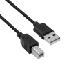 Akyga AK-USB-04 cable de impresora USB 2.0 USB-A (M) a USB-B (M), 1,8 m, negro