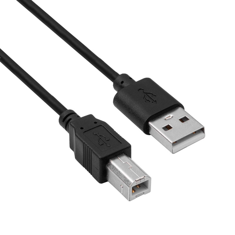 Akyga AK-USB-04 cable de impresora USB 2.0 USB-A (M) a USB-B (M), 1,8 m, negro