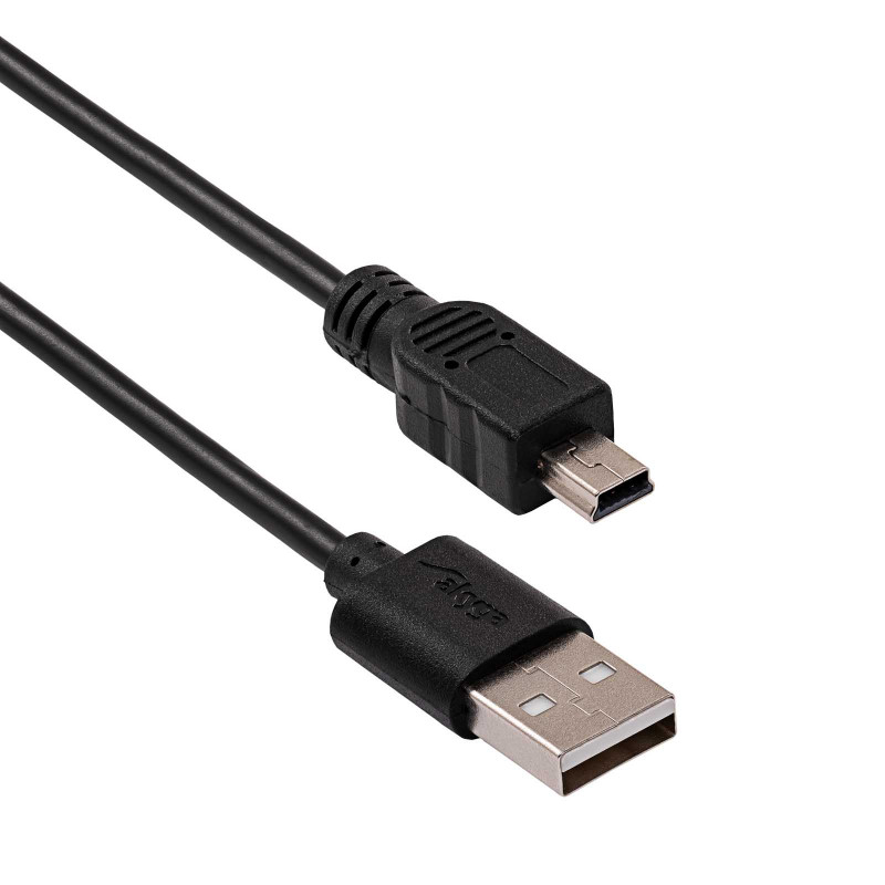 Akyga AK-USB-03 cable USB 2.0 USB-A (M) a Mini-USB-B 5-Pin (M), 1,8 m, negro