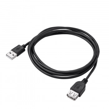 Akyga AK-USB-07 cable alargador USB 2.0 USB-A conector macho a conector hembra, 1,8 m, negro