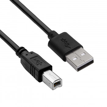 Akyga AK-USB-12 cable de impresora USB 2.0 USB-A (M) a USB-B (M), 3 m, negro