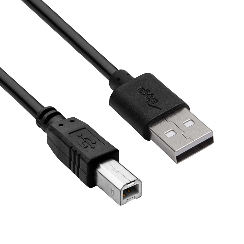 Akyga AK-USB-12 cable de impresora USB 2.0 USB-A (M) a USB-B (M), 3 m, negro