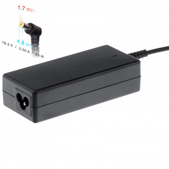 Akyga AK-ND-09 fuente de alimentación para portátil 18,5 V, 65 W, 4,8 x 1,7 mm, 1,2 m, para HP