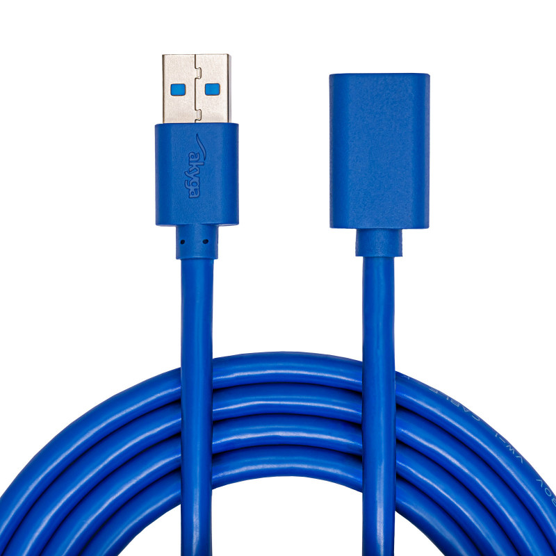 Akyga AK-USB-10 cable alargador USB 3.0 USB-A conector macho a conector hembra, 1,8 m, negro
