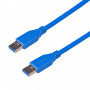 Akyga AK-USB-14 cable USB 3.0 USB-A (M) a USB-A (M), 1,8 m, azul