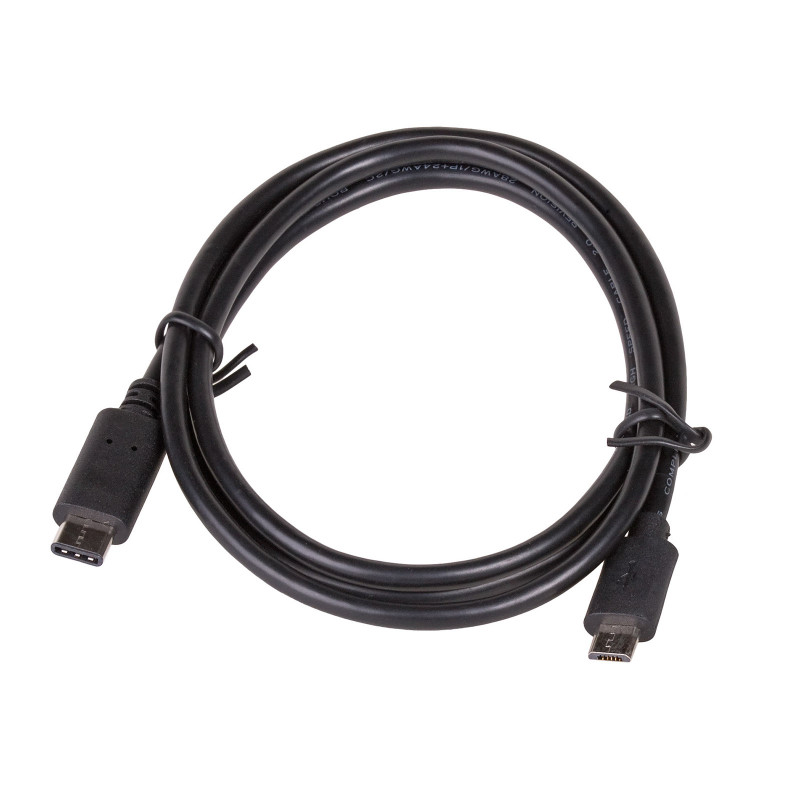 Akyga AK-USB-16 cable USB 2.0 Micro USB-B (M) a USB-C (M), 1 m, negro