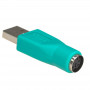 Akyga AK-AD-14 adaptador USB-A (F) a PS/2 (M), verde