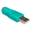Akyga AK-AD-14 adaptador USB-A (F) a PS/2 (M), verde