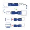 Akyga AK-AD-27 adaptador USB-A (F) a RJ45 (M), negro