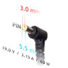 Akyga AK-ND-13 fuente de alimentación para portátil 19 V / 3,16 A, 60 W, 5,5 x 3,0 mm + pin, 1,2 m, para Samsung