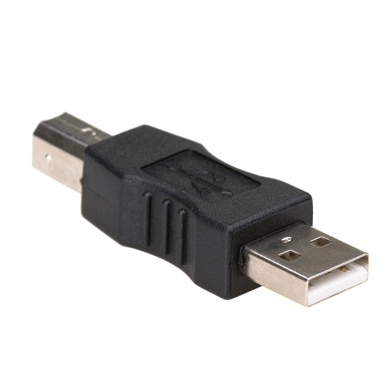 Akyga AK-AD-29 adaptador USB-A (M) a USB-B (M), negro
