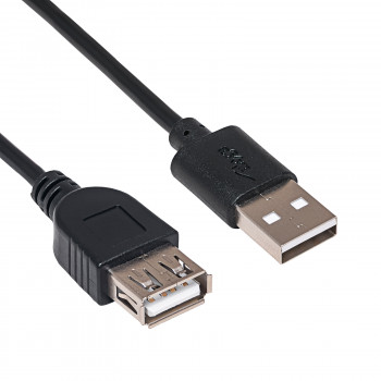 Akyga AK-USB-23 cable alargador USB 2.0 USB-A (M) a USB-A (F), 15 cm, negro