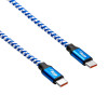 Akyga AK-USB-37 cable USB-C a USB-C trenzado, USB 2.0, 100 W, 1 m, azul