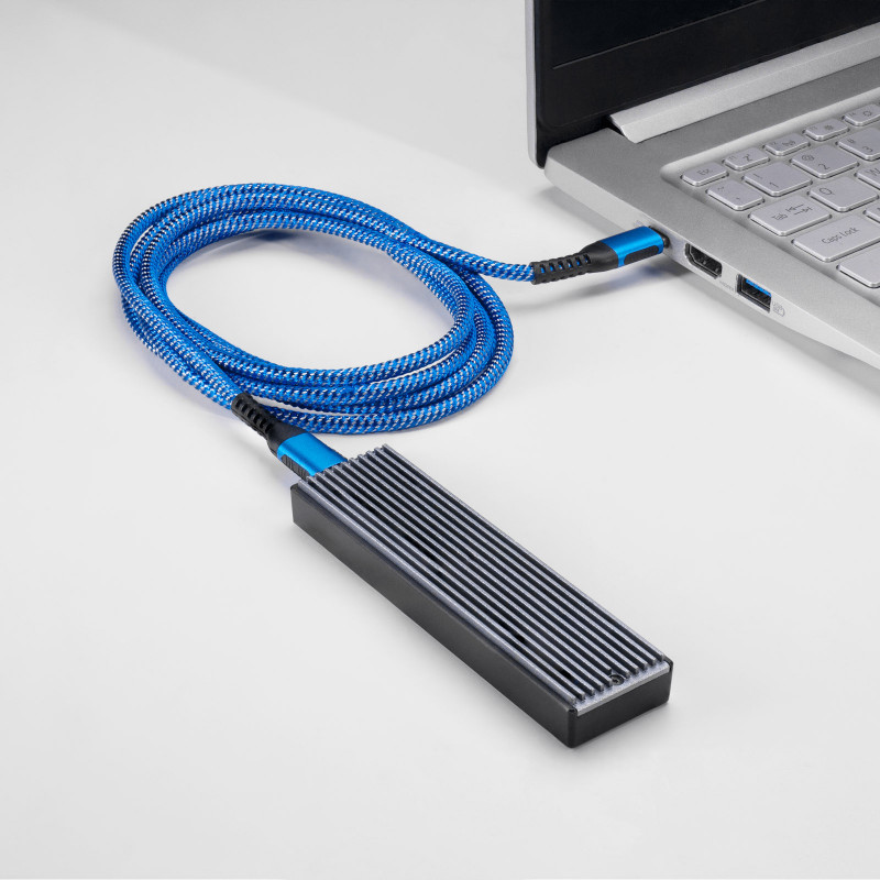 Akyga AK-USB-38 cable USB-C a USB-C, USB 2.0, 100 W, 1,8 m, azul
