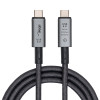 Akyga AK-USB-45 cable USB-C a USB-C trenzado, USB4, 40 Gbit/s, 240 W, 1 m, gris