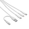 Akyga AK-USB-52 Cable USB de USB-A + USB-C a Micro-USB + USB-C + Lightning, 1,2 m